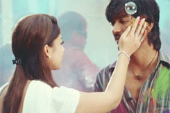 Cute boy and girl hug gif